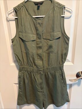 Banana Republic Factory Olive Utility Sleeveless Romper